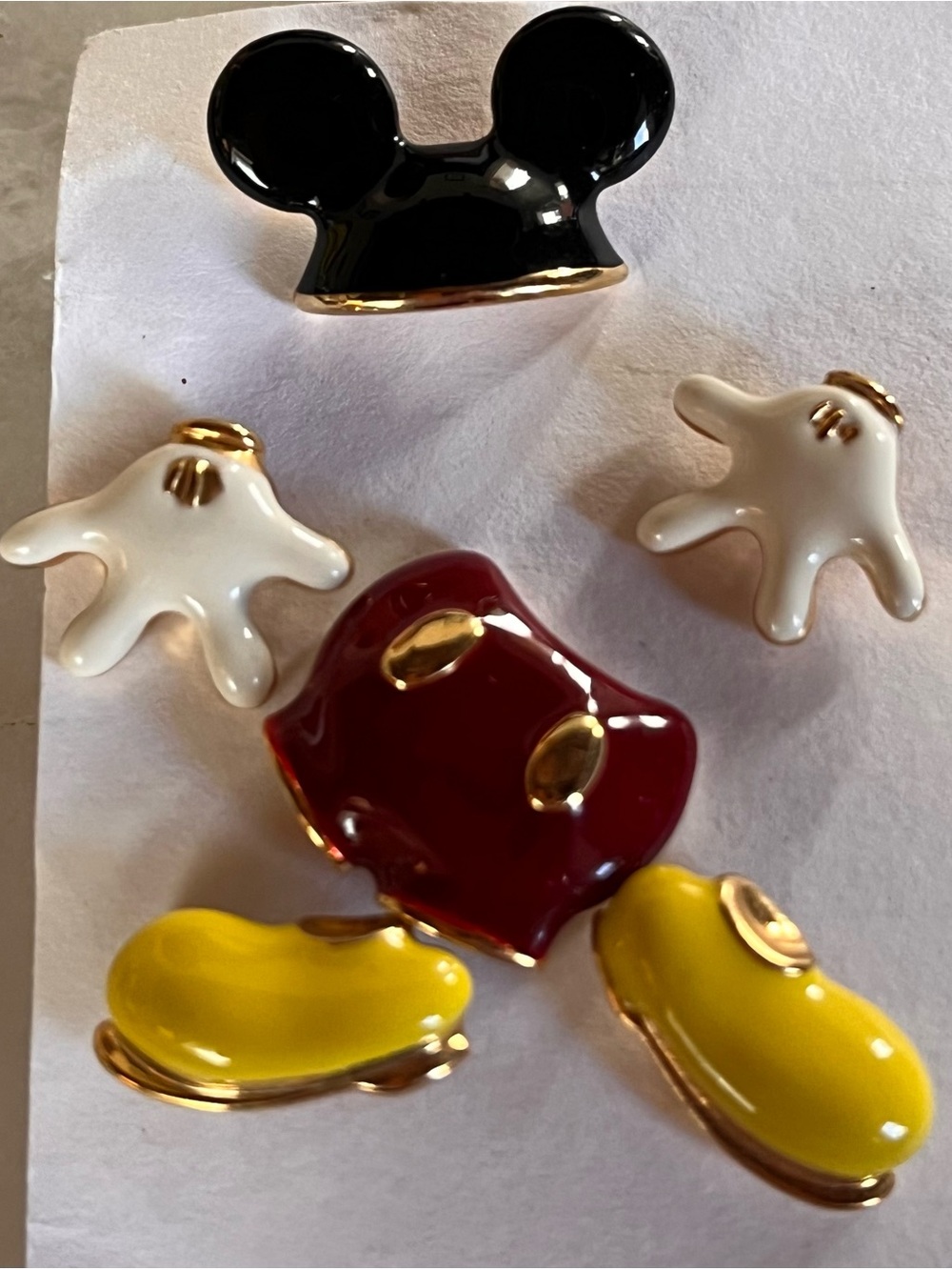 Vintage Mickey & Co. by Napier Scatter Pins Set (5 Piece) - Disney Mickey Mouse